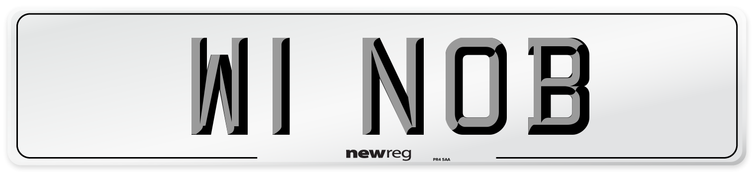 W1 NOB Number Plate from New Reg